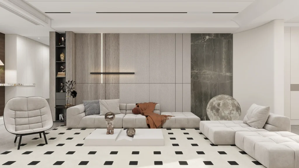تطبيق الألوان HGW-014 وSHM-034 وMBF-008 في التصميم DB-L19